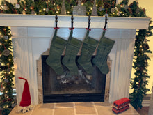 Load image into Gallery viewer, Green Bats: Poinsettia: Left ankle zipper pocket