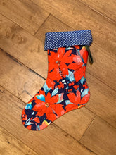 Load image into Gallery viewer, Green Bats: Poinsettia: vertical zip pocket